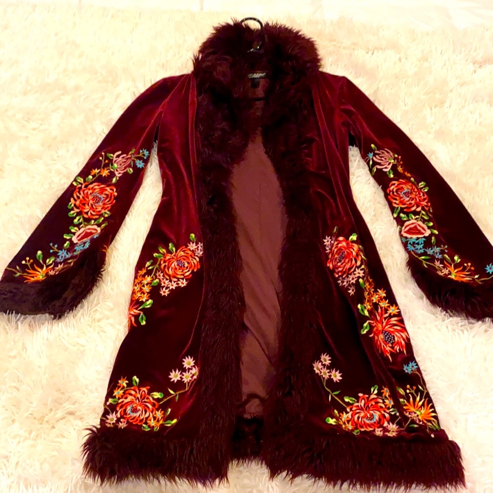 Fab Authentic Vintage Betsey Johnson Velvet Coat